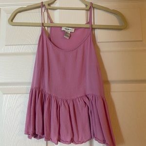 Pink Babydoll Crop Top